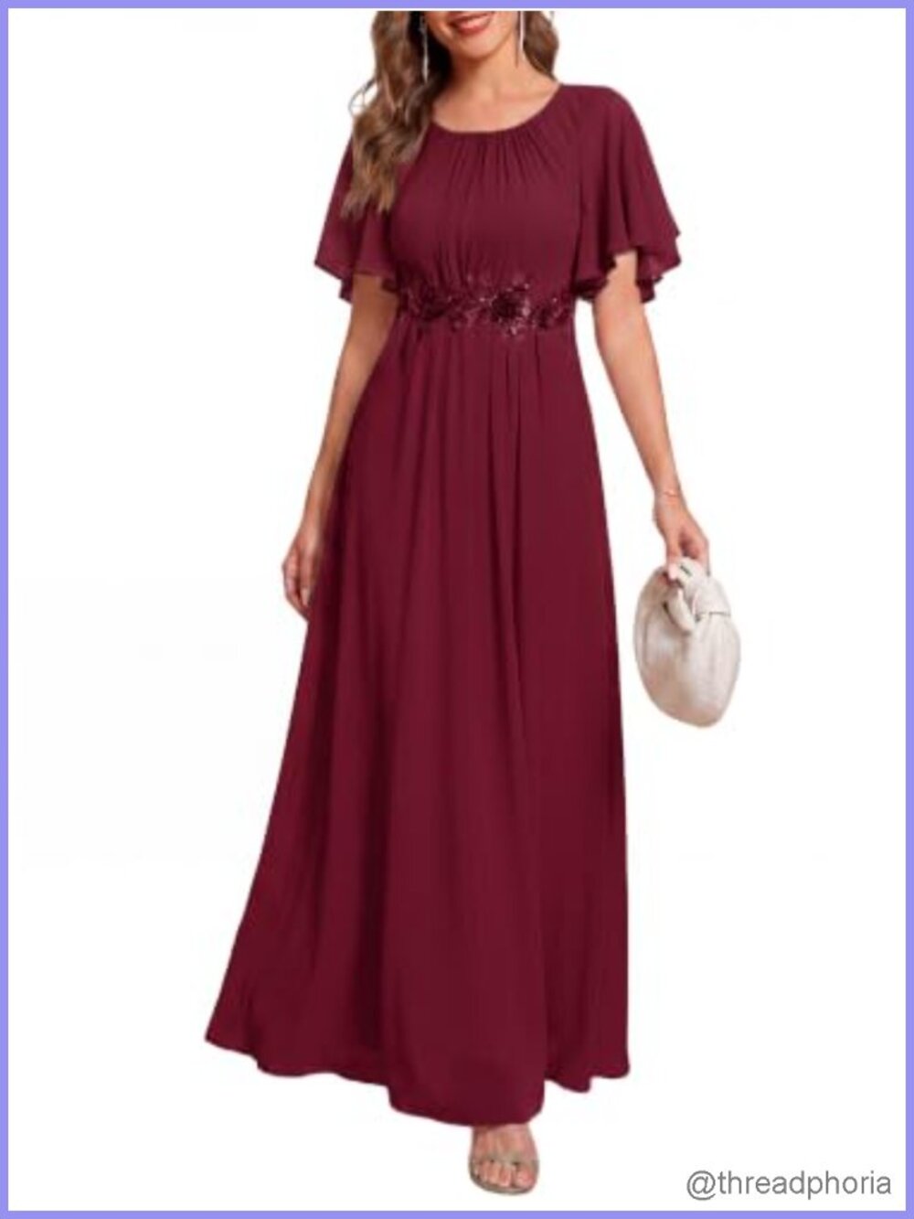 Ever-Pretty Women's Chiffon Formal Evening Dress Wedding Guest Gown